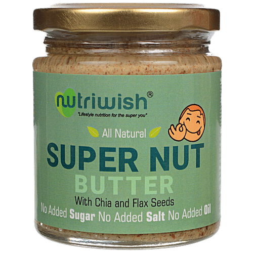 Buy Nutriwish Super Nut Butter with Chia & Flax Seeds Online at Best