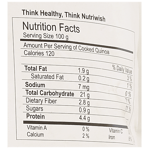 Nutriwish White Quinoa, 2 kg Natural, Nutrient Rich