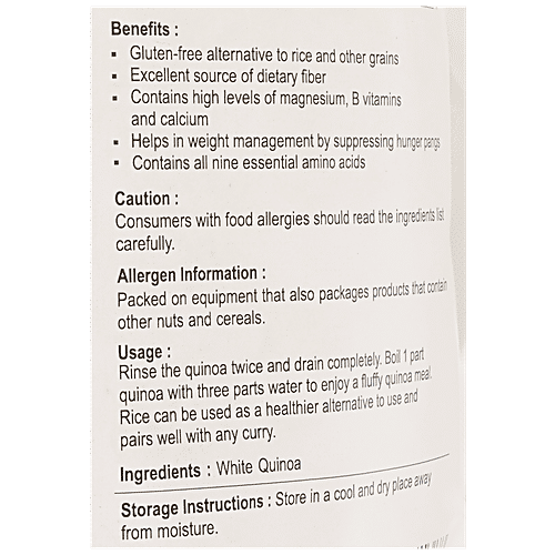 Nutriwish White Quinoa, 2 kg Natural, Nutrient Rich