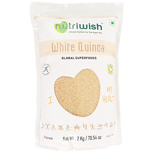 Nutriwish White Quinoa, 2 kg Natural, Nutrient Rich