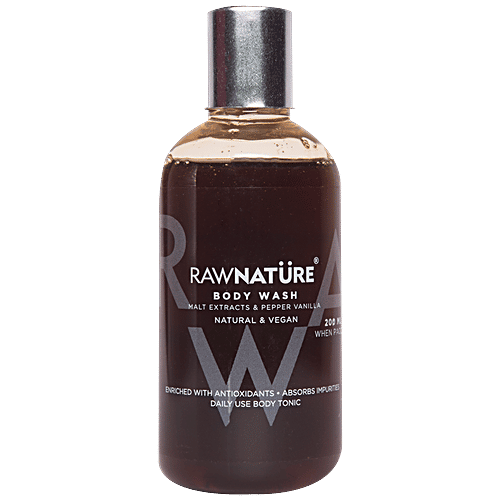 RawNature Malt Extracts & Pepper Vanilla Body Wash, 200 ml  Natural