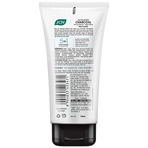 Buy Joy Skin Purifying + Deep Detox Face Wash Activated Charcoal, 5