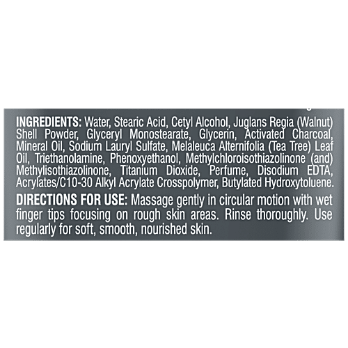 Joy Deep Detoxifying + Sebum Control Purifying Scrub - Tea Tree & Activated Charcoal, Exfoliates for Purified Healthy Skin, No Plastic Micro Bleads, 200 ml  No Plastic Micro Bleads