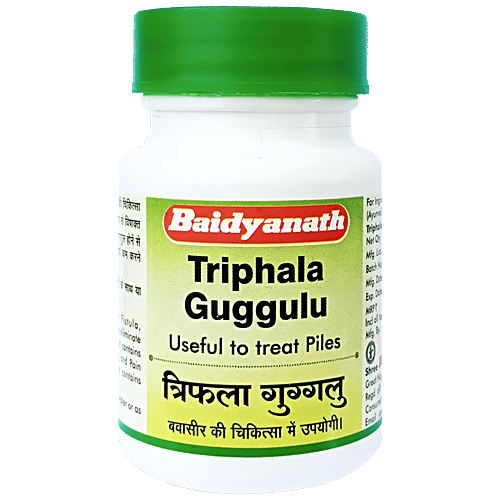 Buy Baidyanath Triphala Guggulu Tablets For Treating Piles Online at