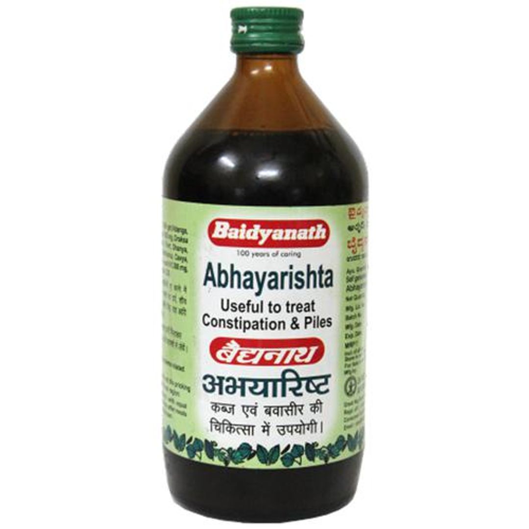 Baidyanath Abhayarishta Syrup - For Constipation Relief, 450 ml 