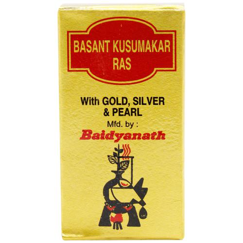 Baidyanath Basant Kusumakar Ras With Gold, Silver & Pearl, 10 Tablets  