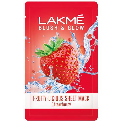 Lakme Blush & Glow Strawberry Sheet Mask, 20 ml  