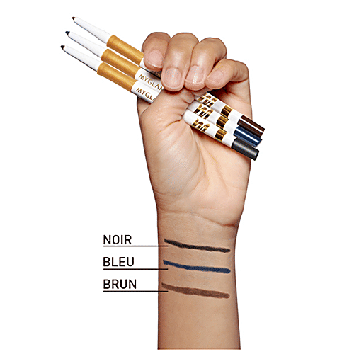 MyGlamm Jet Set Eyes - Kajal Eyeliner, Waterproof, Smudge Proof, Twist Pencil Design, 0.35 g Bleu 