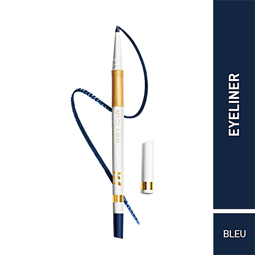 MyGlamm Jet Set Eyes - Kajal Eyeliner, Waterproof, Smudge Proof, Twist Pencil Design, 0.35 g Bleu 