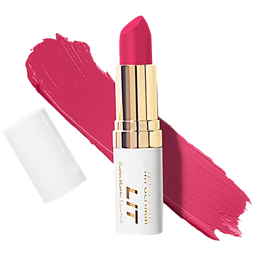 MyGlamm Lit Satin Matte Lipstick - Desperate Housewives, 4.5 g  