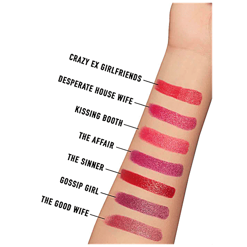 MyGlamm Lit Satin Matte Lipstick - Crazy Ex Girlfriends, 4.5 g  