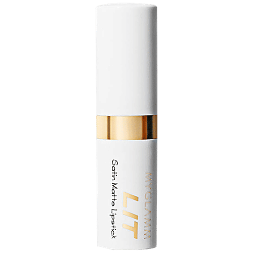 MyGlamm Lit Satin Matte Lipstick - The Sinner, 4.5 g  