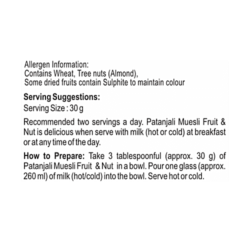 Patanjali Muesli Fruit & Nut, 450 g