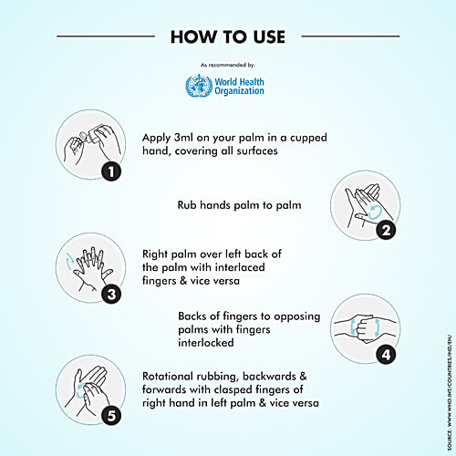 Dabur Sanitize Hand Sanitizer - 60% Alcohol Based Sanitizer, Lemon, 500 ml  