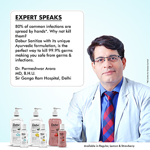 Dabur Sanitize Hand Sanitizer - 60% Alcohol Based Sanitizer, Regular, 500 ml  