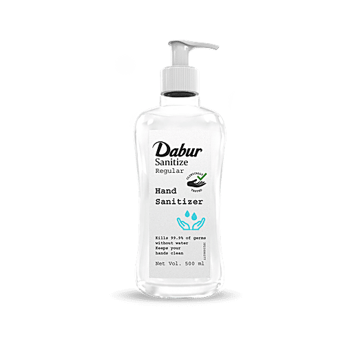 Dabur Sanitize Hand Sanitizer - 60% Alcohol Based Sanitizer, Regular, 500 ml  