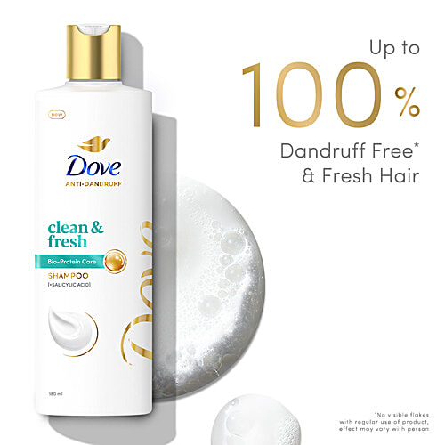 Dove Anti-Dandruff Clean & Fresh Shampoo, 180 ml  Clinically Proven
