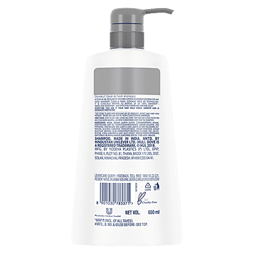 Dove Anti-Dandruff Solutions - Dandruff Clean & Fresh Shampoo, 650 ml  