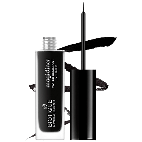 Biotique Natural Makeup Magicliner Water Resistant Eyeliner - Midnight Black, 9 ml  