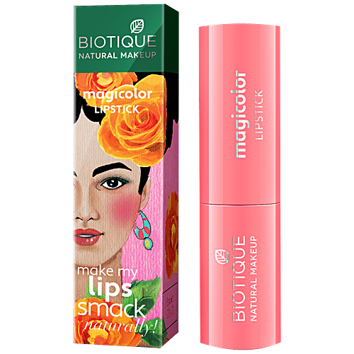 Biotique Natural Makeup Magicolor Lipstick - Bombshell, 4.2 g  