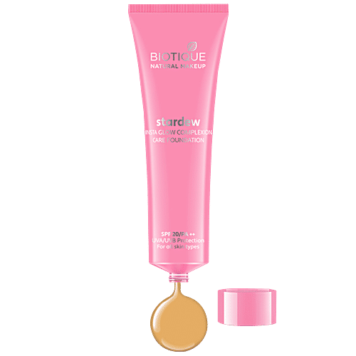 Biotique Natural Makeup Stardew Insta Glow Foundation - Biscuit, 30 ml  