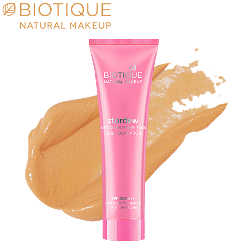 Biotique Natural Makeup Stardew Insta Glow Foundation - Biscuit, 30 ml  