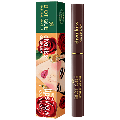 Biotique Natural Makeup Diva Kiss Gel Lip Balm - Watermelon Quench, 2 g  