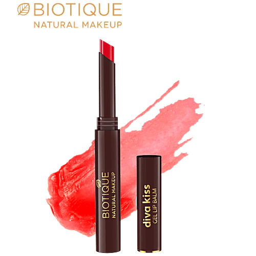 Biotique Natural Makeup Diva Kiss Gel Lip Balm - Watermelon Quench, 2 g  