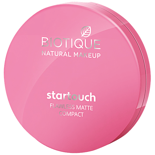 Biotique Natural Makeup Startouch Flawless Matte Compact - Honey Glow, 9 g  