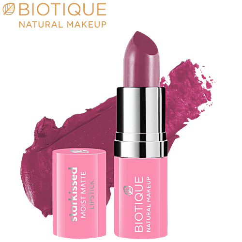 Biotique Natural Makeup Starkissed  Moist Matte Lipstick - Morning Glory, 4.2 g  
