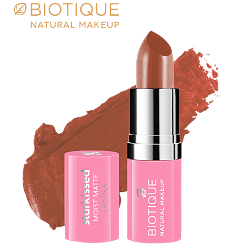 Biotique Natural Makeup Starkissed Moist Matte Lipstick - Lady Luck, 4.2 g  