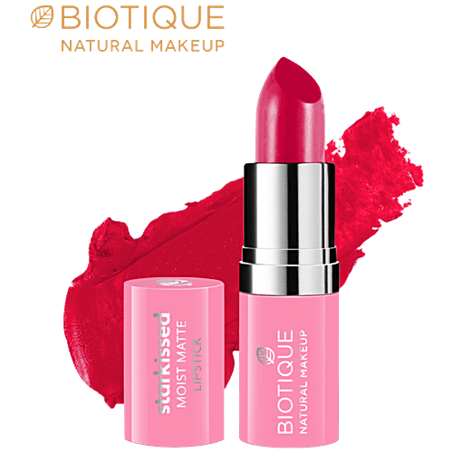 Biotique Natural Makeup Starkissed  Moist Matte Lipstick - Pick Me Up, 4.2 g  