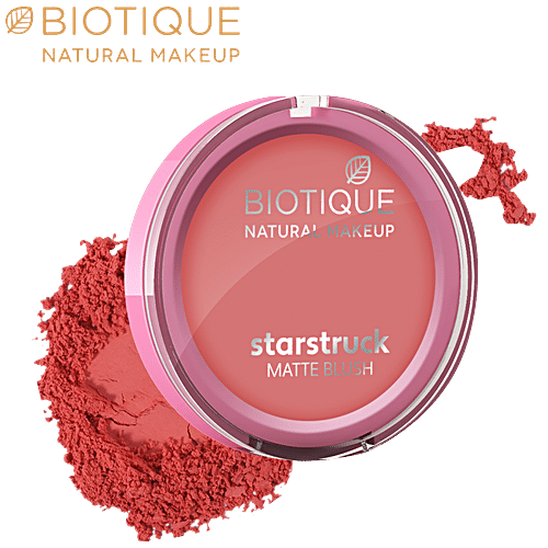 Biotique Natural Makeup Starstruck Matte Blush - Coral Cache, 6 g  