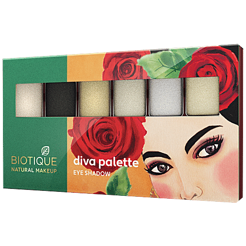 Biotique Natural Makeup Diva Palette Eye Shadow - Forest Shimmers, 12 g  