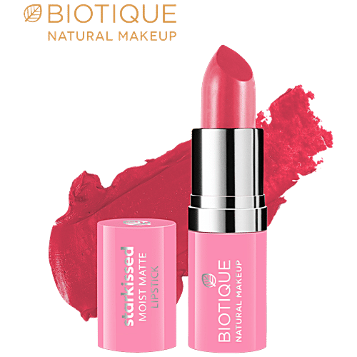 Biotique Natural Makeup Starkissed Moist Matte Lipstick - Baewatch, 4.2 g  