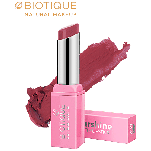 Biotique Natural Makeup Starshine Matte Lipstick - Fire-N-Berries, 3.5 g  