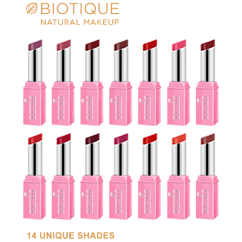 Biotique Natural Makeup Starshine Matte Lipstick - Fire-N-Berries, 3.5 g  