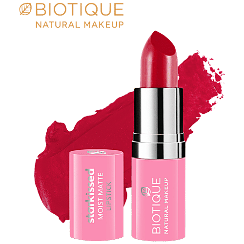 Biotique Natural Makeup Starkissed Moist Matte Lipstick - Tangerine Tango, 4.2 g  