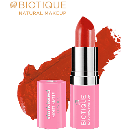 Biotique Natural Makeup Starkissed Moist Matte Lipstick - Sugar N Spice, 4.2 g  