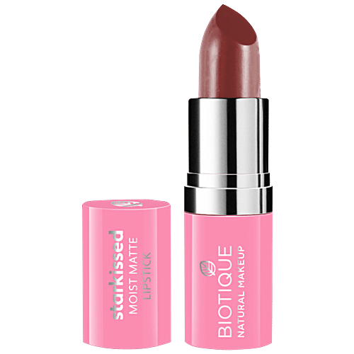 Biotique Natural Makeup Starkissed  Moist Matte Lipstick - Born Wild, 4.2 g  
