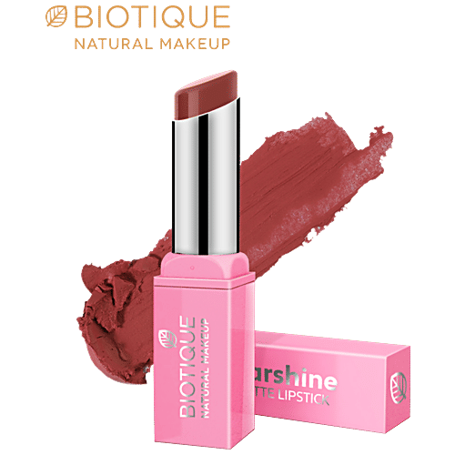 Biotique Natural Makeup Starshine Matte Lipstick - Warm Walnut, 3.5 g  