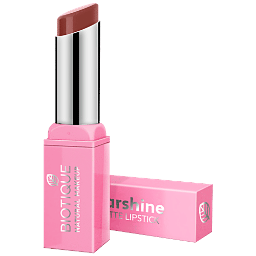 Biotique Natural Makeup Starshine Matte Lipstick - Warm Walnut, 3.5 g  