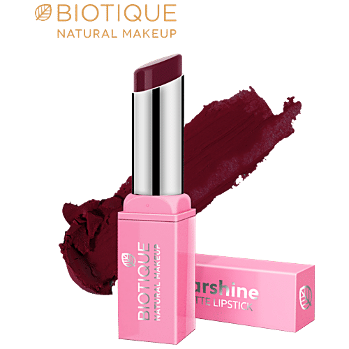 Biotique Natural Makeup Starshine Matte Lipstick - Raspberry Charlotte, 3.5 g  