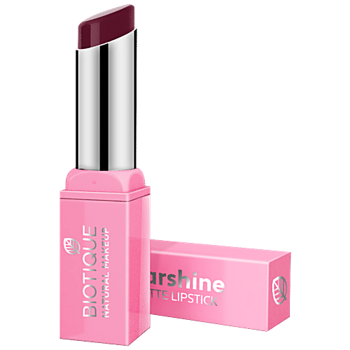 Biotique Natural Makeup Starshine Matte Lipstick - Raspberry Charlotte, 3.5 g  