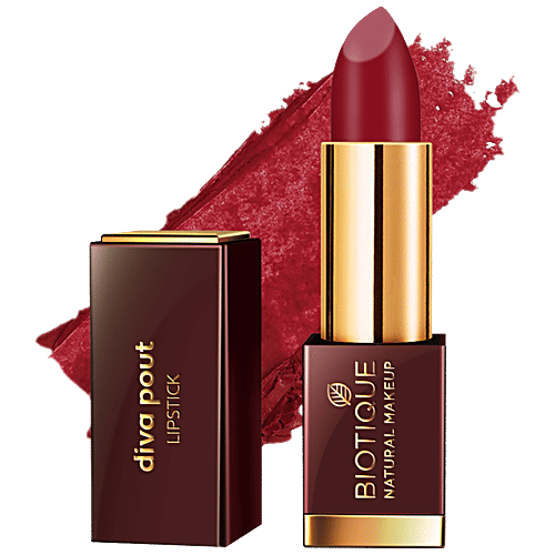 Biotique Natural Makeup Diva Pout Lipstick - Valentine Love, 4 g  