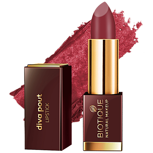 Biotique Natural Makeup Diva Pout Lipstick - Berrylicious, 4 g  