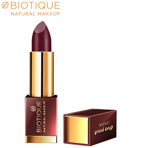Biotique Natural Makeup Diva Pout Lipstick - Midnight Passion, 4 g  