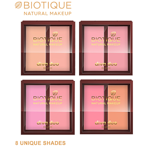 Biotique Natural Makeup Diva Duo Blush - Sassy-N-Spicy, 9 g  