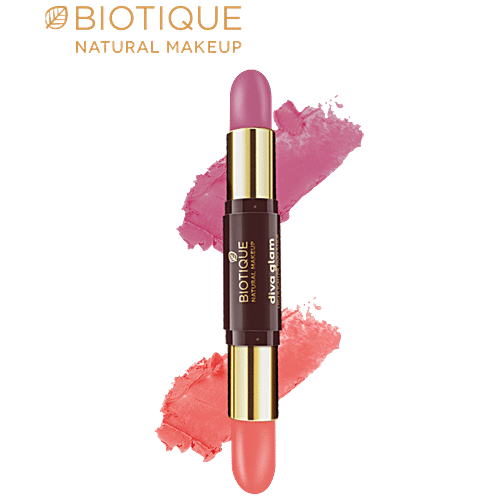 Biotique Natural Makeup Diva Glam Highlighter Duo Stick - Pop - N - Perk!, 4 g  