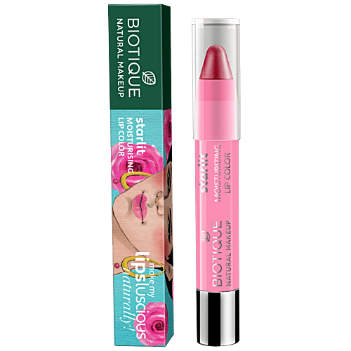 Biotique Natural Makeup Starlit Moisturising Lipstick - Crimson Pop, 3.5 g  